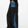 Pantaloni della tuta con pannello in denim