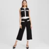 PANTALONI IN MAGLIA CON BORDATURA A CONTRASTO
