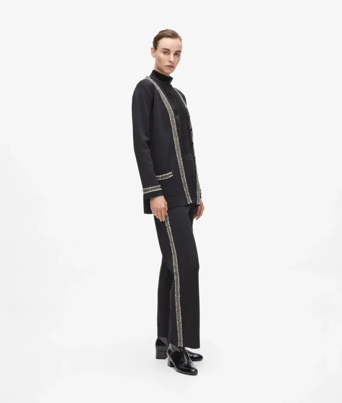 Pantaloni in maglia con dettagli bouclé Pantaloni in maglia con dettagli bouclé