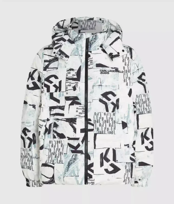 Piumino con monogramma su tutta la superficie Piumino con monogramma su tutta la superficie
