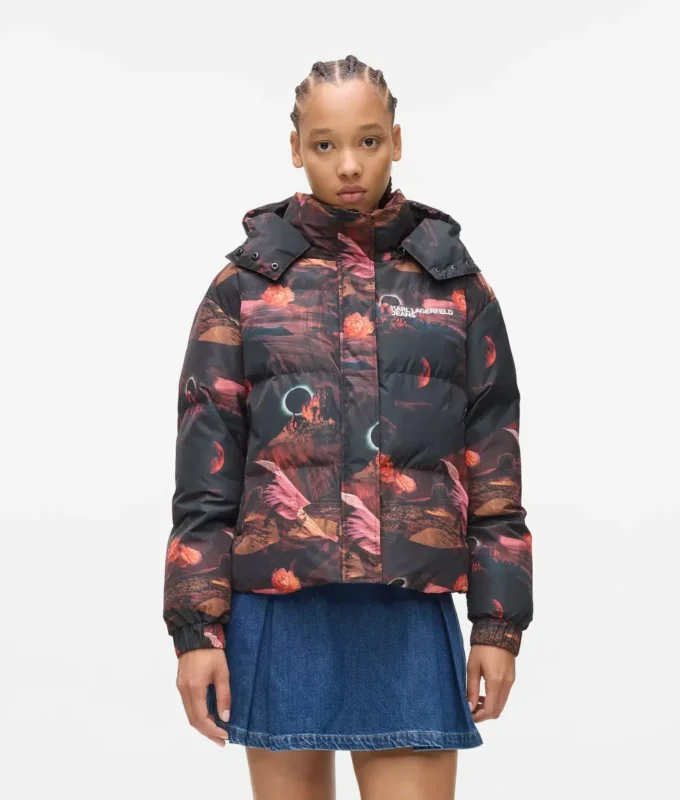 Piumino con stampa all-over Piumino con stampa all-over