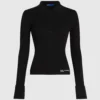 Polo a maniche lunghe in maglia