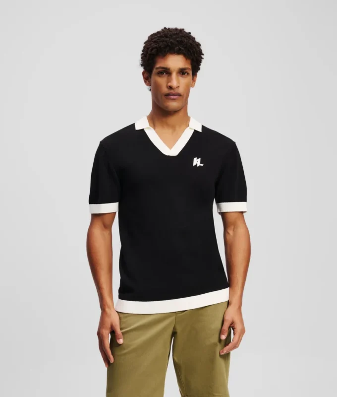 POLO IN MAGLIA CON MONOGRAMMA