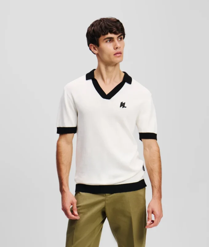 POLO IN MAGLIA CON MONOGRAMMA