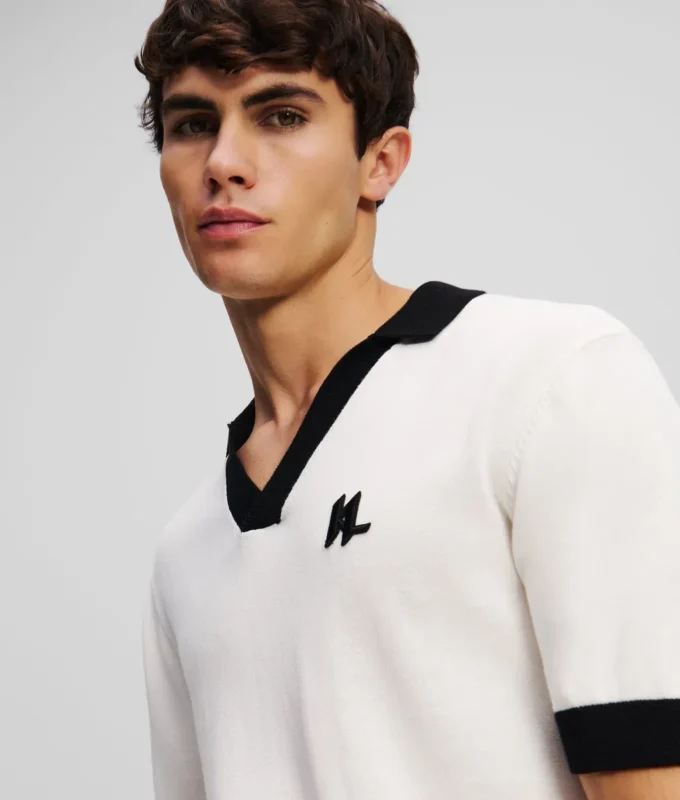 POLO IN MAGLIA CON MONOGRAMMA