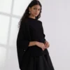 PONCHO IN MAGLIA A COSTINE PONCHO IN MAGLIA A COSTINE