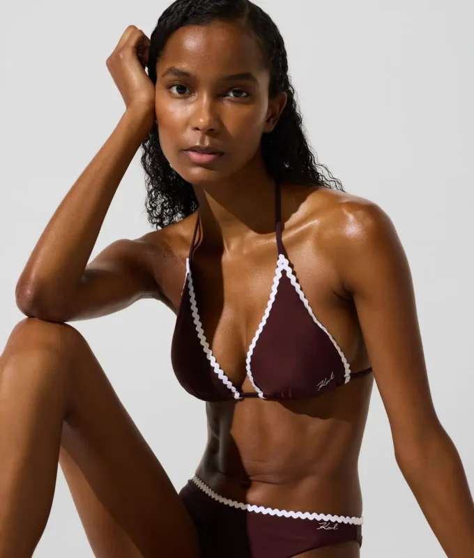Reggiseno a triangolo smerlato