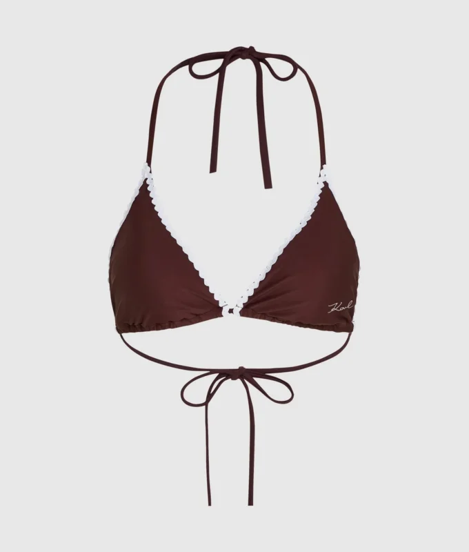Reggiseno a triangolo smerlato