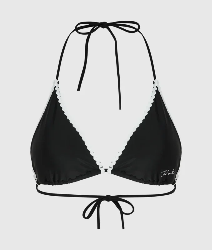 Reggiseno a triangolo smerlato