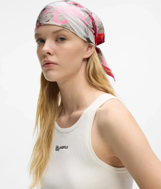 Sciarpa bandana con stampa graffiti