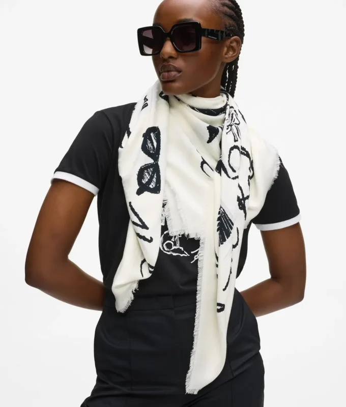 Sciarpa con stampa total look K/Signature Sciarpa con stampa total look K/Signature