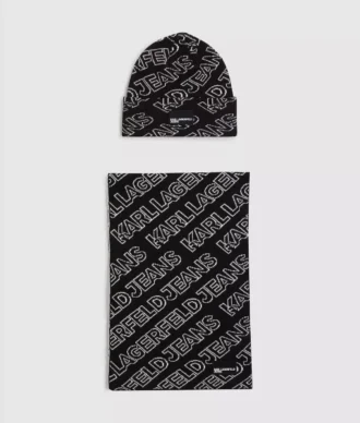 Set regalo con sciarpa e berretto con logo