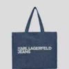 SHOPPER IN DENIM CON LOGO