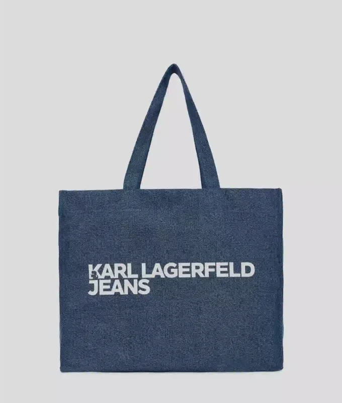 SHOPPER IN DENIM CON LOGO