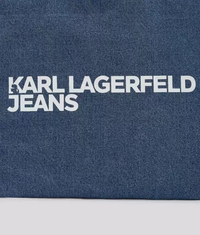 SHOPPER IN DENIM CON LOGO