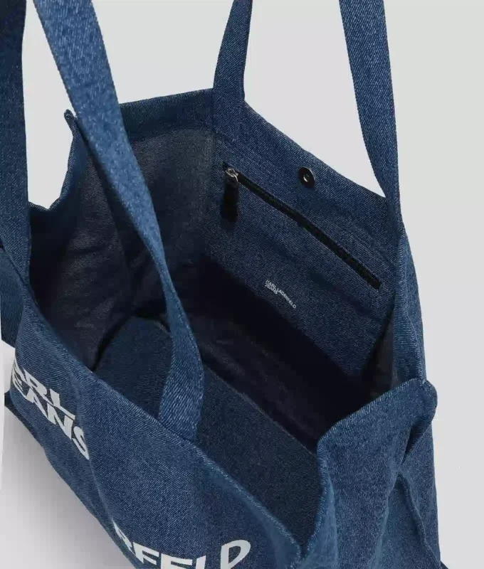 SHOPPER IN DENIM CON LOGO