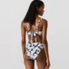 Slip bikini con stampa a ventaglio