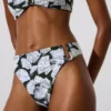 Slip bikini con stampa a ventaglio