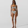 Slip bikini con stampa a ventaglio