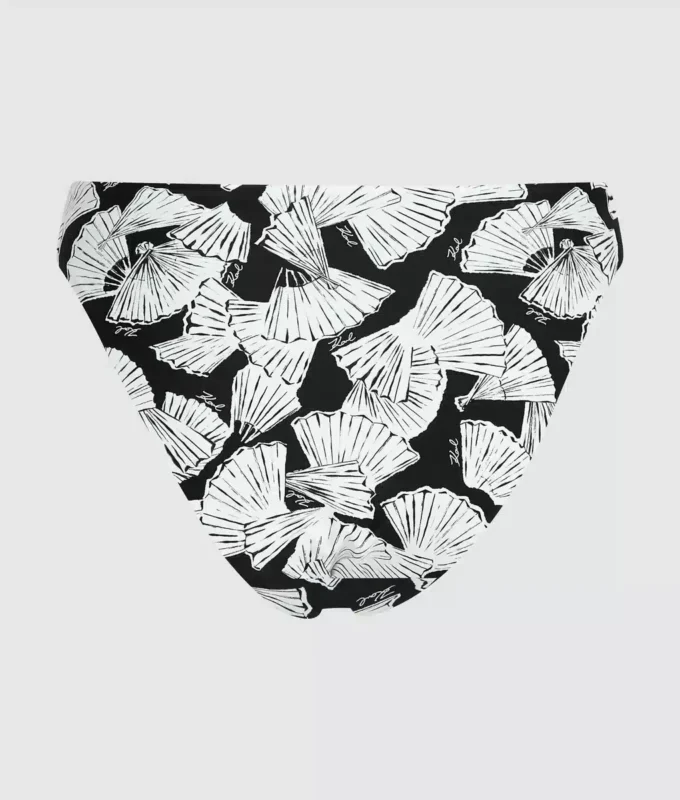 Slip bikini con stampa a ventaglio