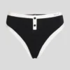 SLIP BIKINI MONOCROMATICO A VITA ALTA SLIP BIKINI MONOCROMATICO A VITA ALTA