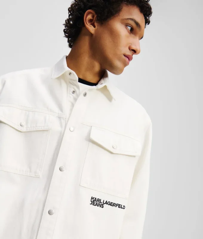 SOVRASCAIOLA IN DENIM CON STAMPA KARL SOVRASCAIOLA IN DENIM CON STAMPA KARL