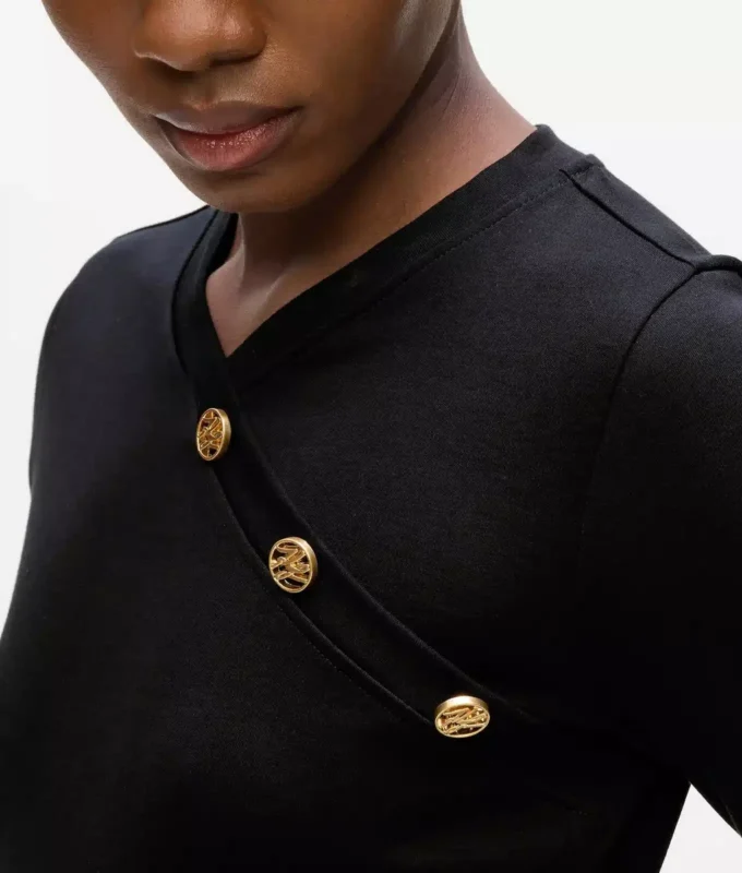 T-shirt a maniche lunghe con bottoni T-shirt a maniche lunghe con bottoni