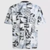 T-shirt comoda con monogramma su tutta la superficie