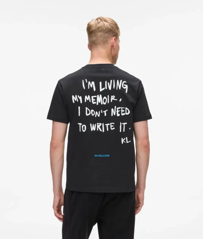 T-shirt con citazione di Karl T-shirt con citazione di Karl