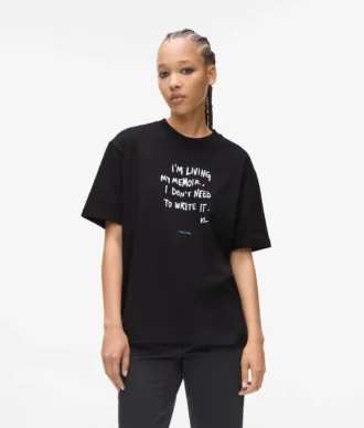 T-shirt con citazione di Karl