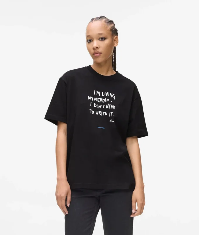T-shirt con citazione di Karl T-shirt con citazione di Karl