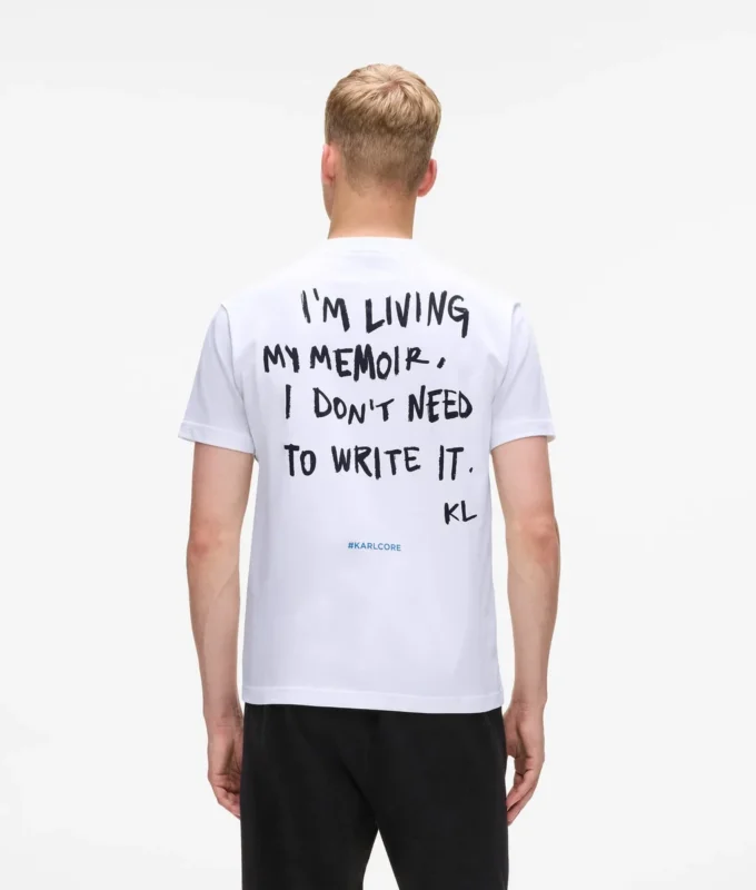 T-shirt con citazione di Karl