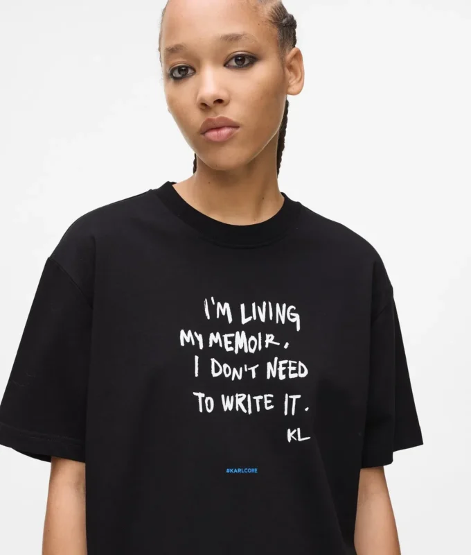 T-shirt con citazione di Karl T-shirt con citazione di Karl