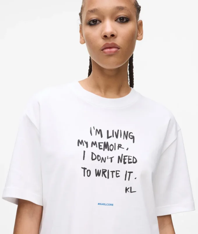 T-shirt con citazione di Karl T-shirt con citazione di Karl