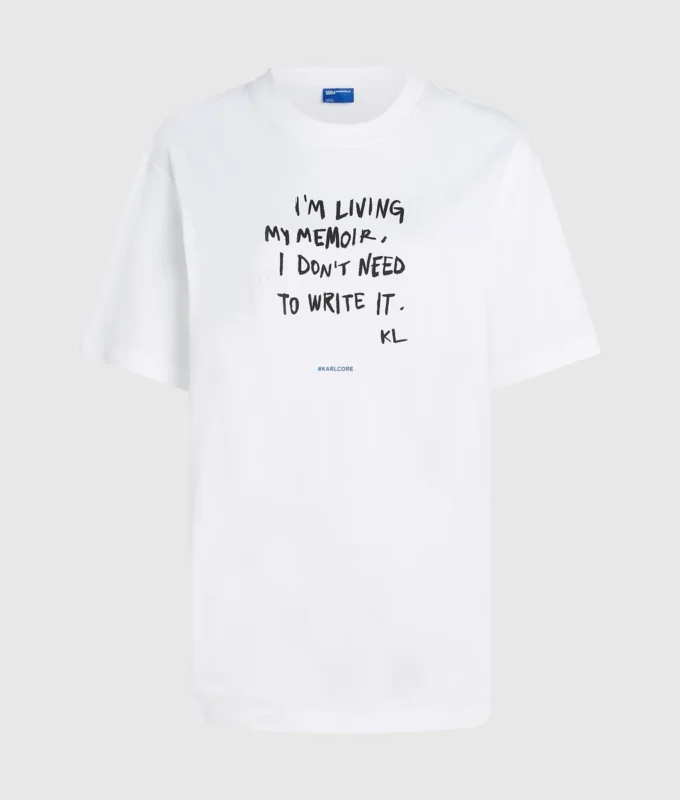 T-shirt con citazione di Karl T-shirt con citazione di Karl