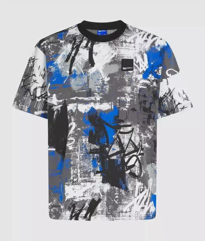 T-shirt con effetto vernice su tutta la superficie T-shirt con effetto vernice su tutta la superficie