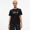T-shirt con logo in paillettes T-shirt con logo in paillettes