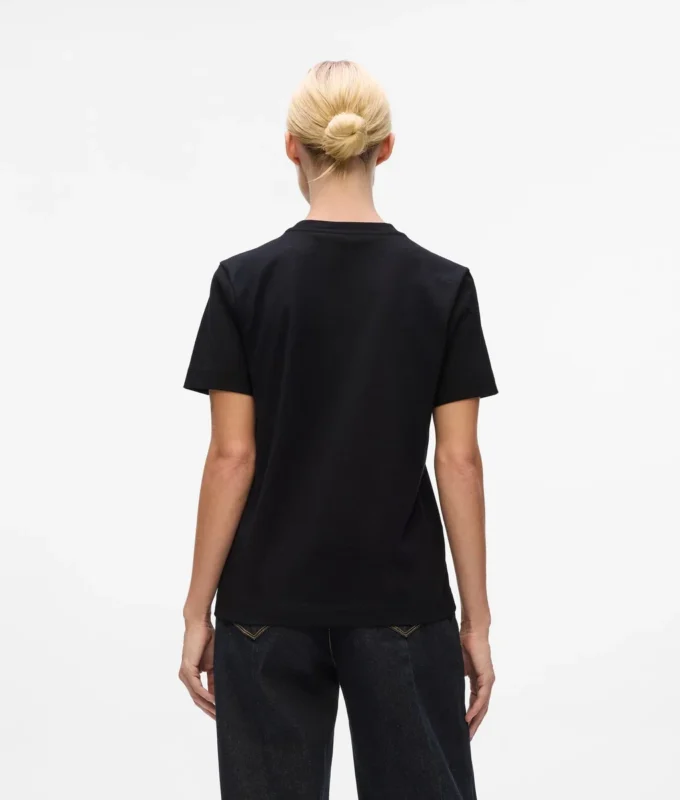 T-shirt con logo in paillettes T-shirt con logo in paillettes