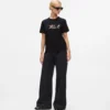 T-shirt con logo in paillettes T-shirt con logo in paillettes