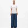 T-shirt con logo in paillettes T-shirt con logo in paillettes