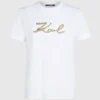 T-shirt con logo in paillettes T-shirt con logo in paillettes
