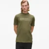 T-shirt con logo in raso T-shirt con logo in raso