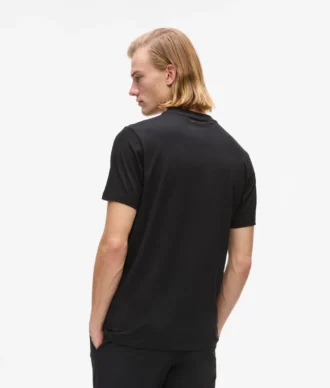 T-shirt con logo in raso