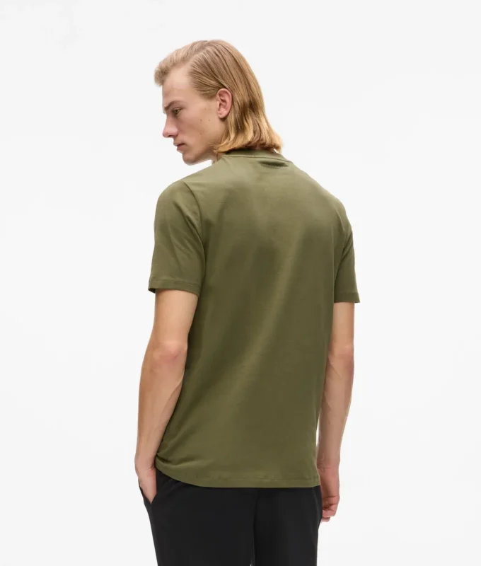 T-shirt con logo in raso T-shirt con logo in raso