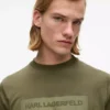 T-shirt con logo in raso T-shirt con logo in raso