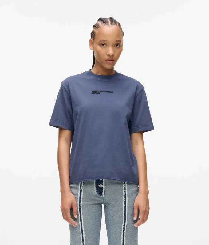 T-shirt con logo lavato T-shirt con logo lavato