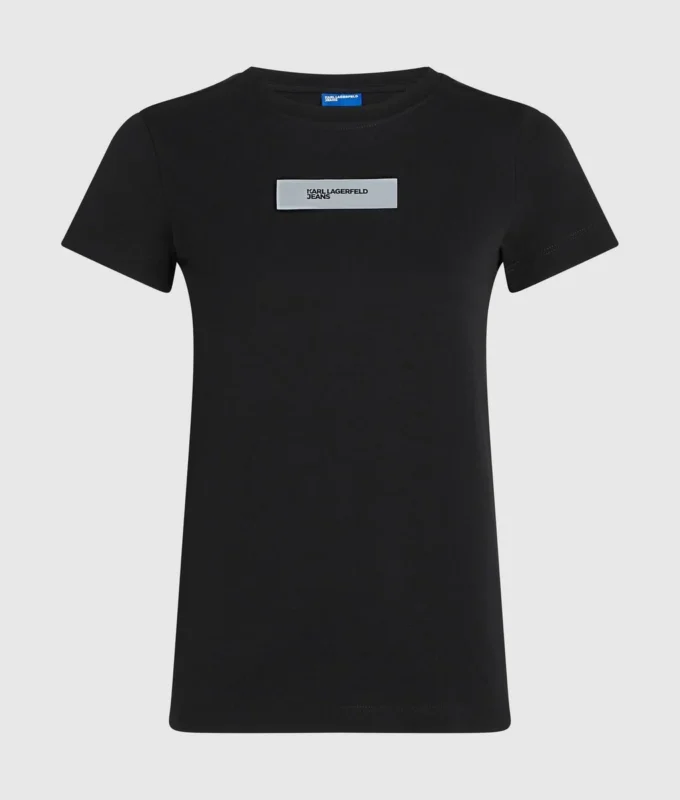 T-shirt con logo riflettente T-shirt con logo riflettente