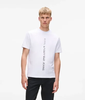 T-shirt con logo verticale T-shirt con logo verticale
