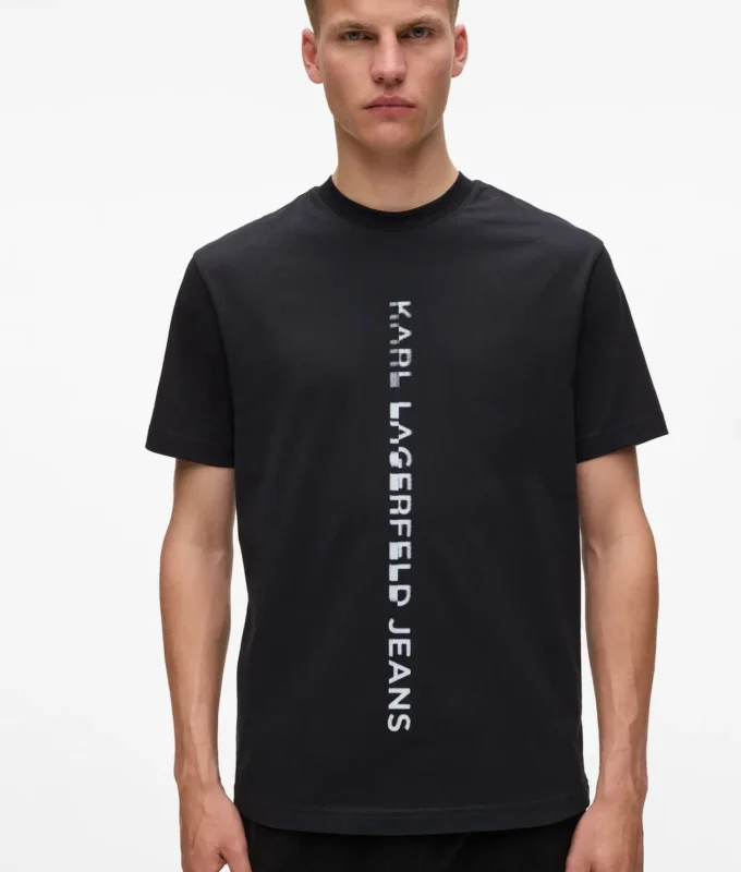 T-shirt con logo verticale