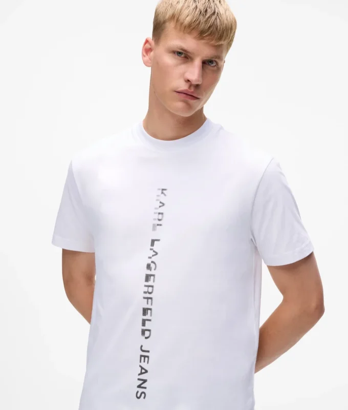 T-shirt con logo verticale T-shirt con logo verticale